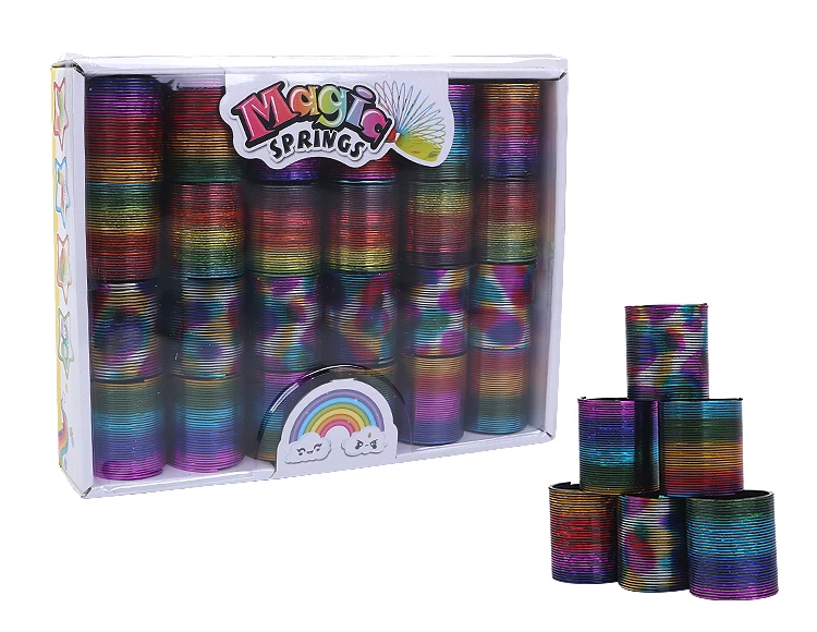 24 Mixed Four Types of Gold Foil Rainbow Rings