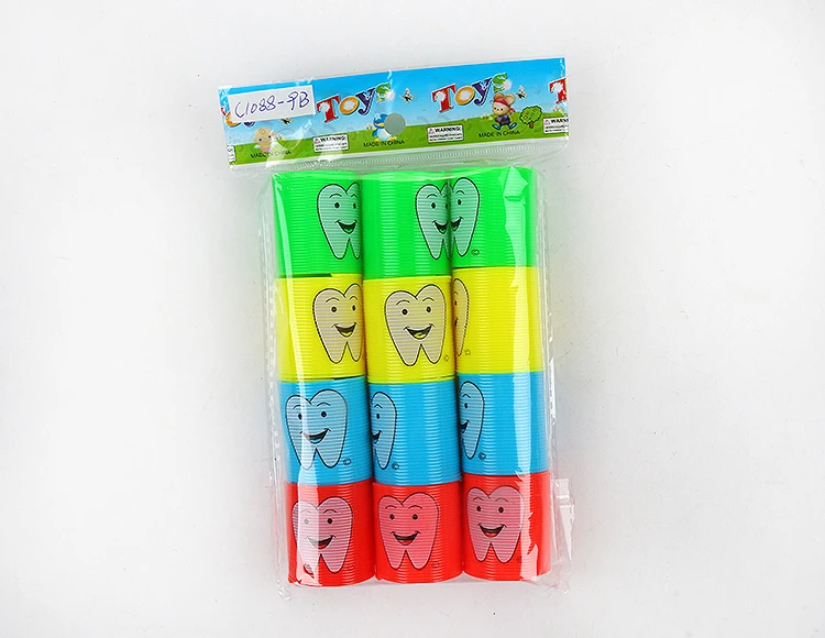 4-color teeth 2-color print rainbow rings