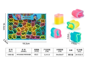 48 pieces of colored rabbit uniquely shaped rainbow rings