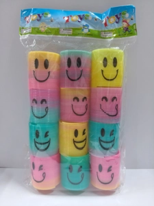 12 emoji round rainbow rings