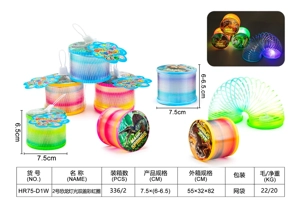 No. 2 Dinosaur Light Double-Cover Rainbow Ring