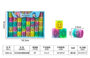 40 pieces of colored smiley face rainbow rings