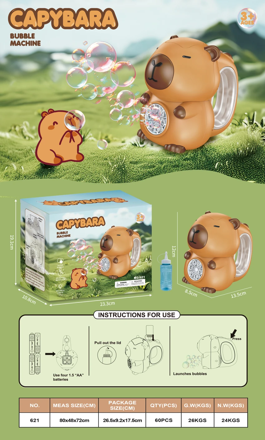 Capybara Bubble Gun