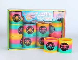 12 Skull Print Rainbow Rings