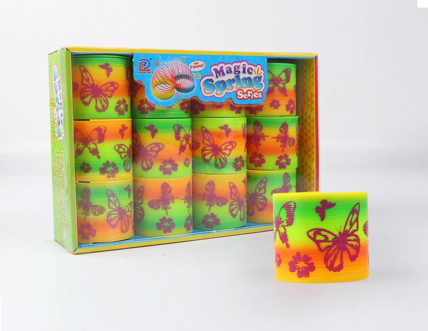 12 Butterfly Print Rainbow Rings