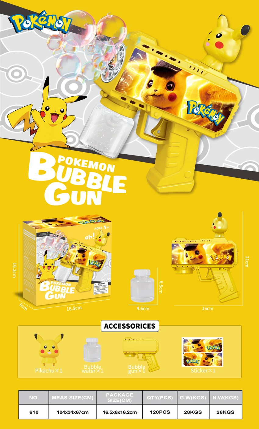 Pikachu Children\'s Bubble Gun