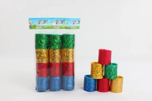 33mm gold foil rainbow rings