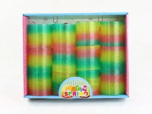 12 glitter rainbow rings