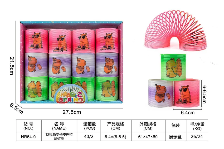 12 gradient capybara rainbow rings