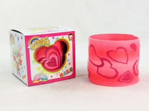 Four-Color Gradient Heart Print Rainbow Ring