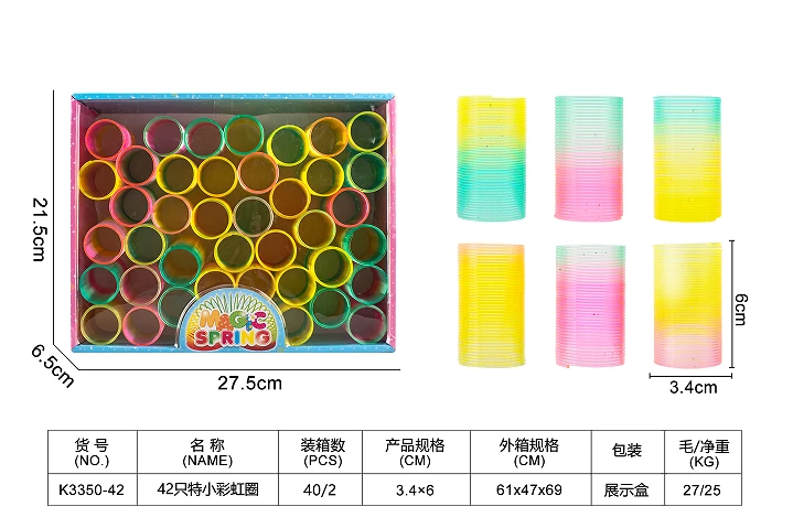 42 extra small rainbow rings