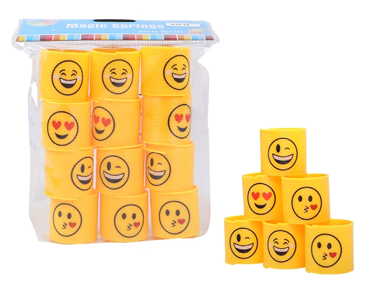 12-pack QQ Emoji Rainbow Rings