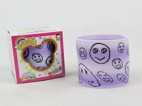 No. 2 Full Circle Smiley Face Print Rainbow Ring