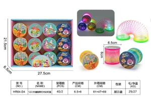 12 cartoon-patterned light-up rainbow rings