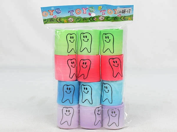 4-color gradient teeth print rainbow rings