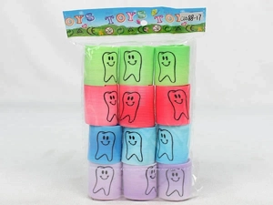 4-color gradient teeth print rainbow rings