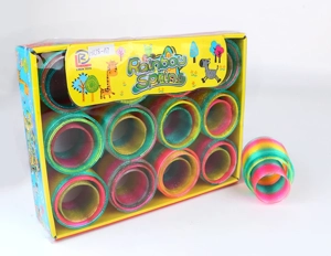 3-in-1 Gold Glitter Rainbow Rings