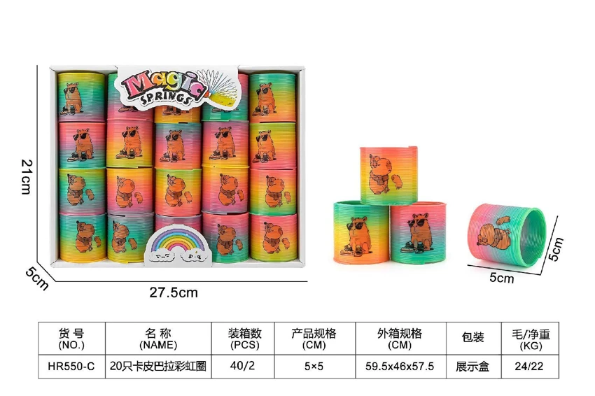 20 Capybara Rainbow Rings