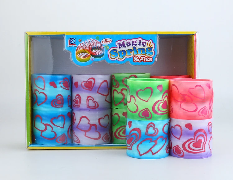 4-Color Gradient Heart Rainbow Rings