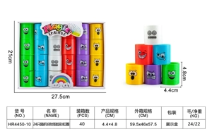 24 Random 6-Color Monster Face Rainbow Rings