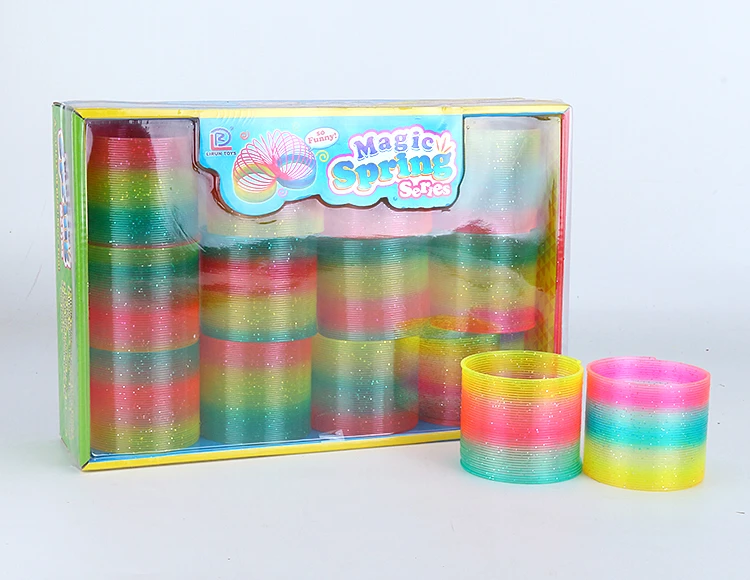 12 Gold Glitter Rainbow Rings