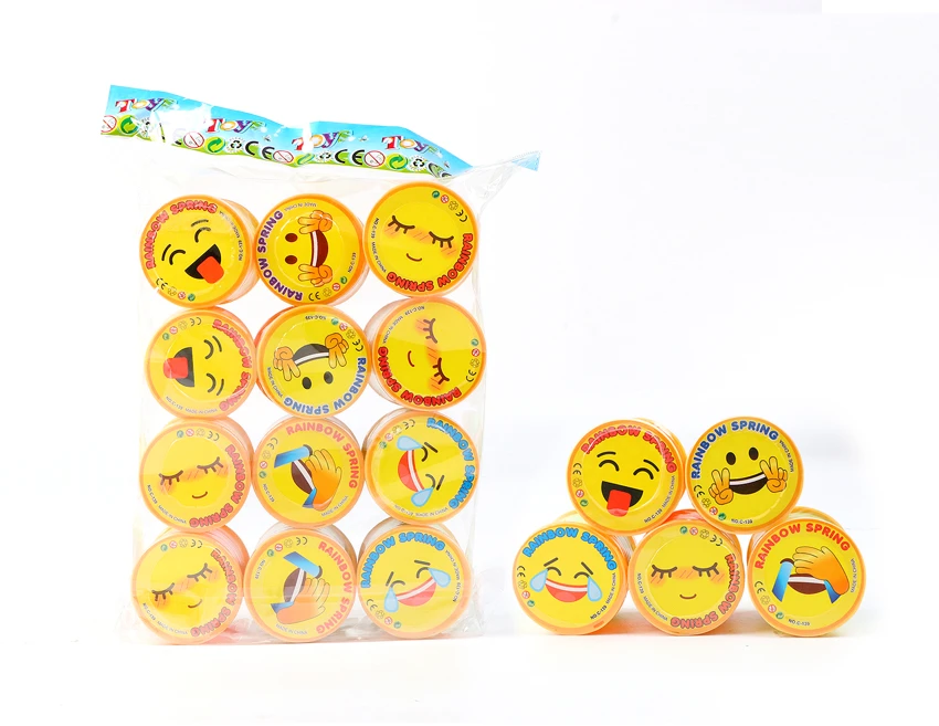12 Emoji Mark Double-Lid Rainbow Rings