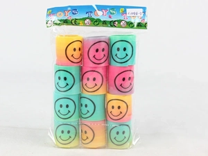 12 smiley face round rainbow rings