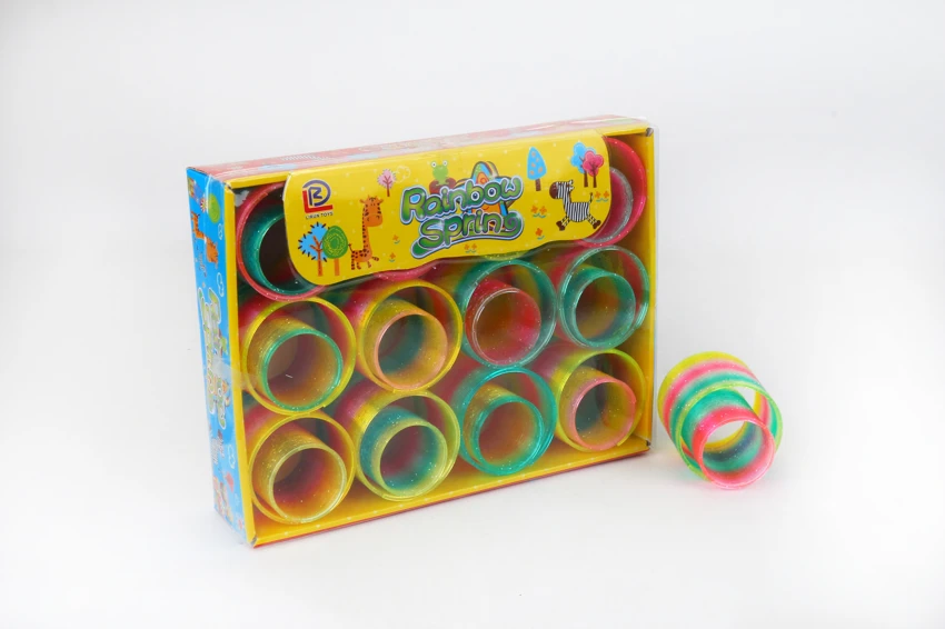 2-in-1 Gold Glitter Rainbow Rings