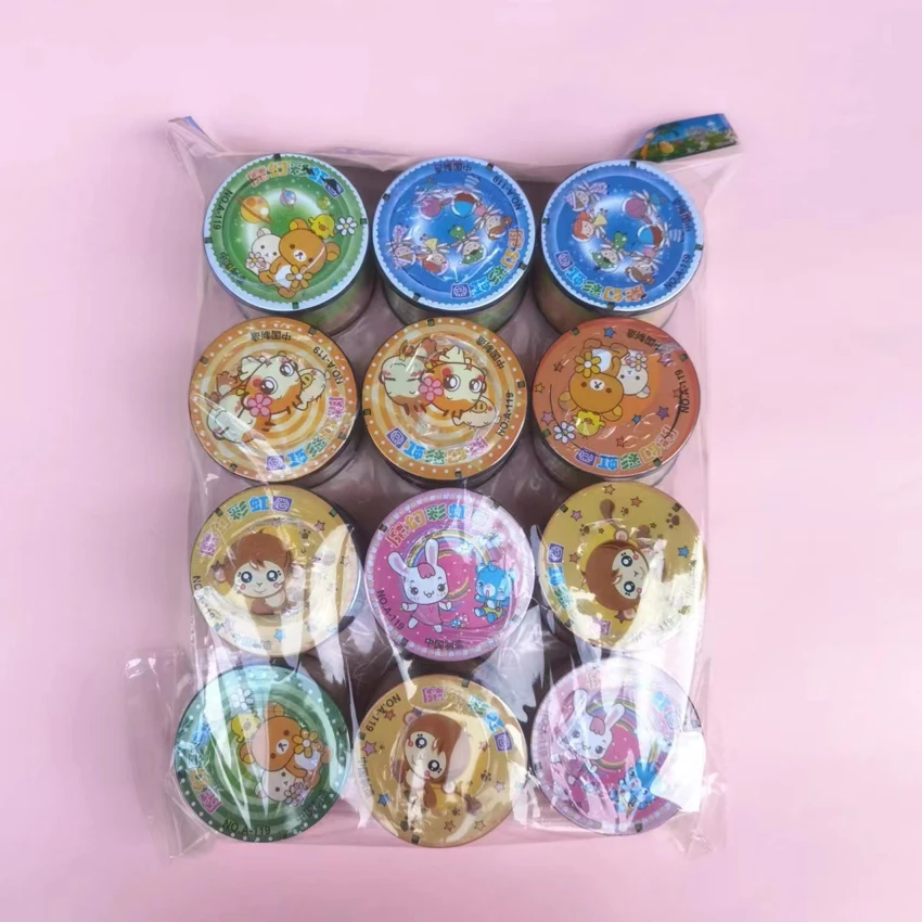 12 Double-Lid Rainbow Rings