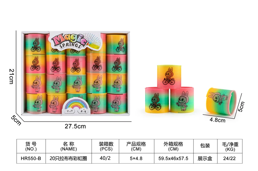 20 Labubu Rainbow Rings