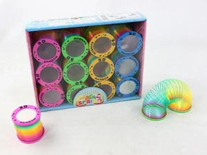 12 3D capped rainbow rings