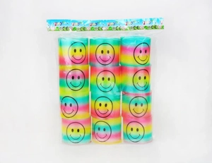 No. 2 Gold Glitter Smiley Rainbow Rings