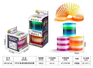 10CM Purple/Yellow/Green Gradient Rainbow Ring