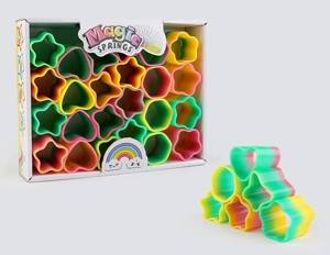 24 5CM Oddly Shaped Rainbow Rings