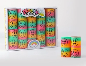 20 Two Types of Smiley Face Rainbow Rings