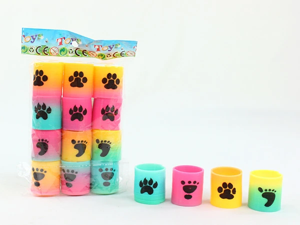 12 paw print rainbow rings
