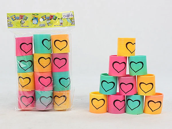 12 heart-shaped rainbow rings