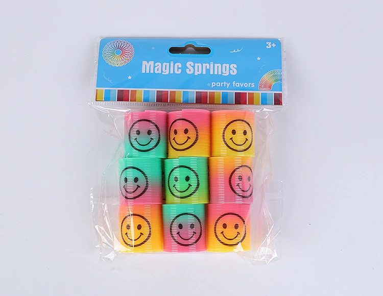 9-pack Smiley Face Rainbow Rings