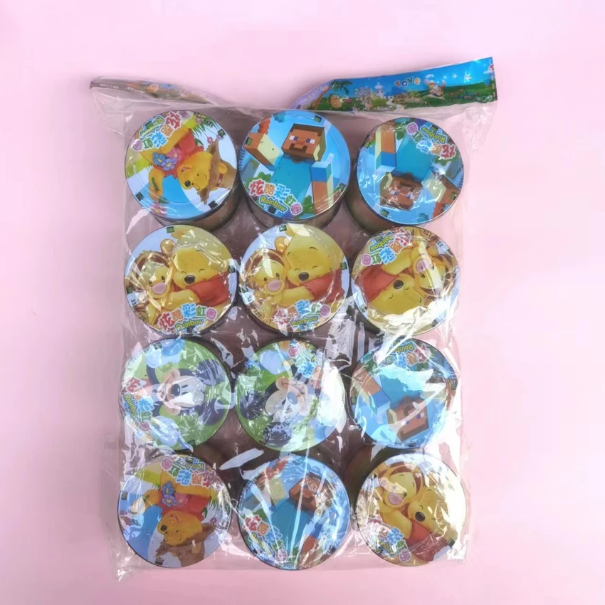 12 Double-Lid Rainbow Rings