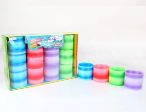 12 4-Color Gradient Rainbow Rings