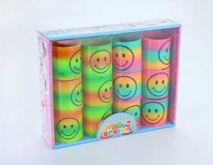 12 smiley face rainbow rings