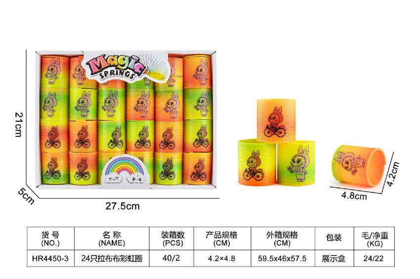 24 Labubu Rainbow Rings