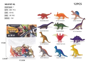 Solid PVC Dinosaur 12pcs