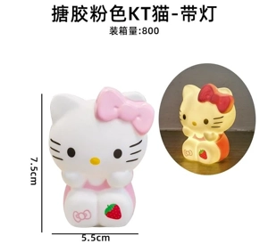 Enamel Pink Hello Kitty - with Light