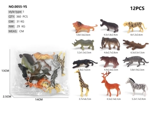 12 solid wild animals