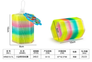 Hexagon Gold Powder Shaped Rainbow Ring