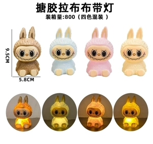 Soft Vinyl Labubu with Light (Four Colors Mixed)