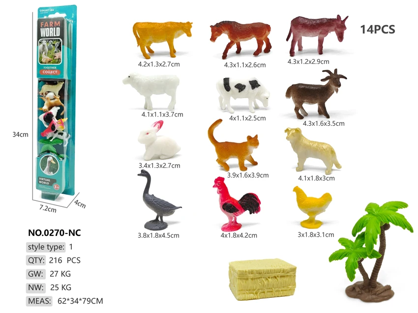 12 Farm Animal A Peg Boards