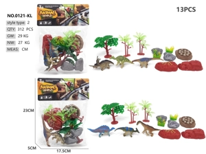 3 Dinosaur Small Tree Scene