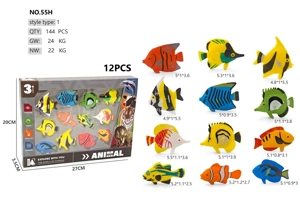 Box of 12 marine fish